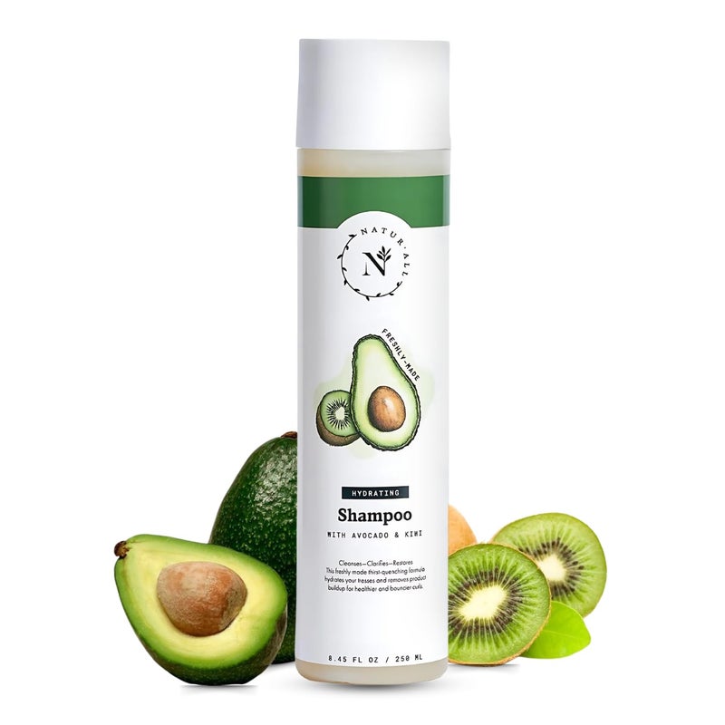 NaturAll Cleansing Sulfate-Free Avocado Shampoo | All Natural, Silicone-Free, Paraben-Free, Cruelty-Free | For Dry, Curly, Coily, or Frizzy Hair | 8 oz - Image 1